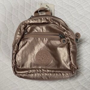 Kipling Quartz Metalic Mini Backpack